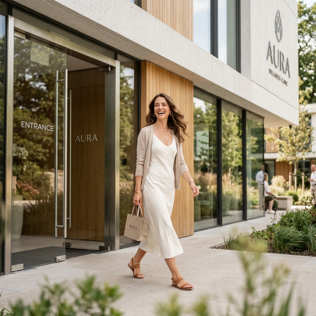 Happy Patient Leaving Lux Vitality Clinic